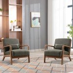 Stylish Green Mid Century Modern Accent Chair