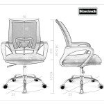 Ergonomic Black Flag Football Chair with Armrests