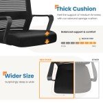 Adjustable Ergonomic Mesh Desk Chair - Black