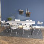 White Folding Chairs - 4-Pack for Flag Football