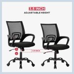 Ergonomic Black Flag Football Chair with Armrests