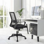 Adjustable Ergonomic Mesh Desk Chair - Black