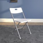 White Folding Chairs - 4-Pack for Flag Football
