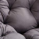 Charcoal Gray Double Papasan Chair for Flag Football
