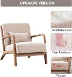 Set of 2 Beige Accent Chairs for Flag Football
