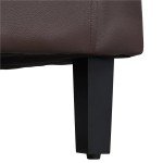 Renwick Faux Leather Barrel Accent Chair for Livingroom, Espresso