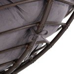 Charcoal Gray Double Papasan Chair for Flag Football