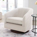 Modern Swivel Chair with Wooden Base