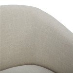 Modern Swivel Chair with Wooden Base