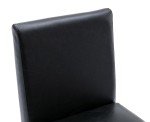 Stylish Black PU Leather Dining Chairs - Set of 2