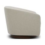 Modern Swivel Chair with Wooden Base