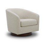 Modern Swivel Chair with Wooden Base