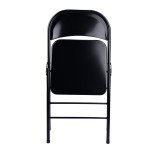 Black Steel Folding Chair for Flag Football Fun