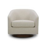Modern Swivel Chair with Wooden Base