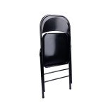 Black Steel Folding Chair for Flag Football Fun