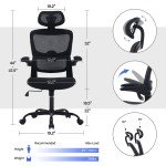 Ergonomic High Back Mesh Office Chair - Black
