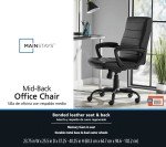 Mid-Back Office Chair for Flag Football Coaches