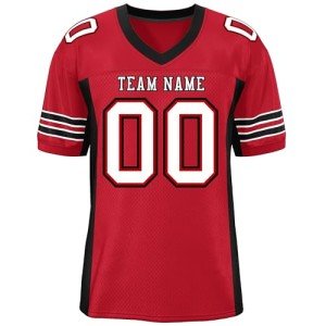 Custom Mesh Football Jersey Personalized Practice Jerseys Stitched/Printed Name Number for Men Women Youth