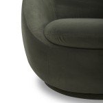 Olive Velvet Swivel Chair for Flag Football Fans