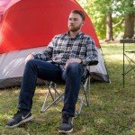 Ozark Trail Folding Quad Camp Chair with Cup Holder