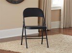 4-Pack Black Steel Folding Chairs for Flag Football