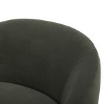 Olive Velvet Swivel Chair for Flag Football Fans