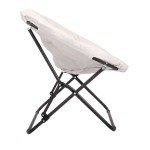 Kids’ White Faux Shearling Saucer Chair