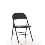 4-Pack Black Steel Folding Chairs for Flag Football
