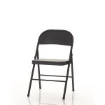 4-Pack Black Steel Folding Chairs for Flag Football