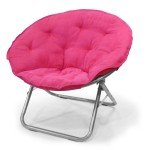 Large Purple Microsuede Flag Football Saucer Chair