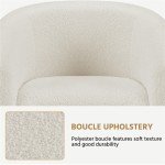 Yaheetech Ivory Barrel Chair for Flag Football