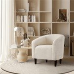 Yaheetech Ivory Barrel Chair for Flag Football