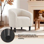 Yaheetech Ivory Barrel Chair for Flag Football
