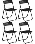 4-Pack Foldable Black Chairs for Flag Football