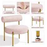 Renwick Modern Pink Boucle Accent Chair