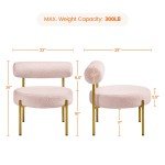 Renwick Modern Pink Boucle Accent Chair