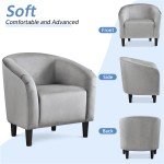 Gray Velvet Accent Chair and Ottoman Set