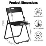 4-Pack Foldable Black Chairs for Flag Football