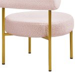Renwick Modern Pink Boucle Accent Chair