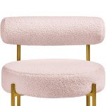 Renwick Modern Pink Boucle Accent Chair