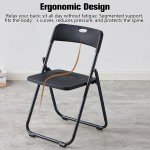 4-Pack Foldable Black Chairs for Flag Football