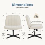Comfy Armless Home Office Desk Chair