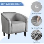 Gray Velvet Accent Chair and Ottoman Set