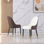 Stylish PU Leather Dining Chair Set of 2