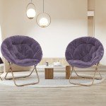 Cozy X-Large Faux Fur Folding Chair Set