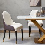 Stylish PU Leather Dining Chair Set of 2