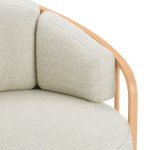 Swivel Birdcage Chair in Cream Boucle