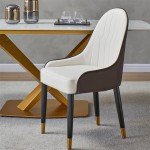 Stylish PU Leather Dining Chair Set of 2