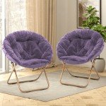 Cozy X-Large Faux Fur Folding Chair Set