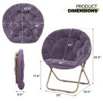 Cozy X-Large Faux Fur Folding Chair Set